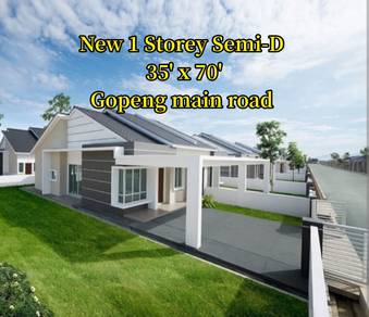 New Single Storey Semi-D 35x70 at Gopeng main road