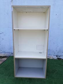 S04-B  Rak Kayu 3 Tiers Wooden  Rack White Grey