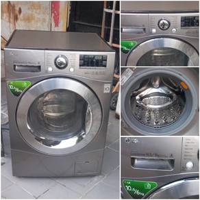 LG front load hot washer dryer 2in1 10.5/6-kg