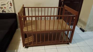 wooden toddler cot
