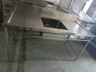 S/S Single Bowl Sink Table