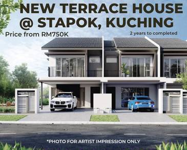 [BRAND NEW CORNER] Stapok Double storey Terrace, Kuching
