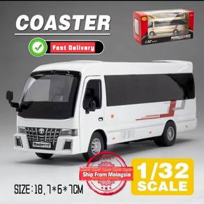 1:32 Scale Toyota Coaster BUS Alloy Model Car with