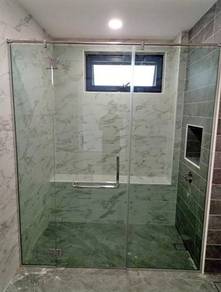 PASANG SHOWER GLASS WALL l skrin mandian kering l