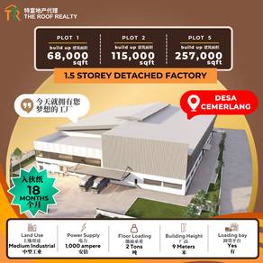 Desa Cemerlang Big Plot Detached Factory Various Size Available