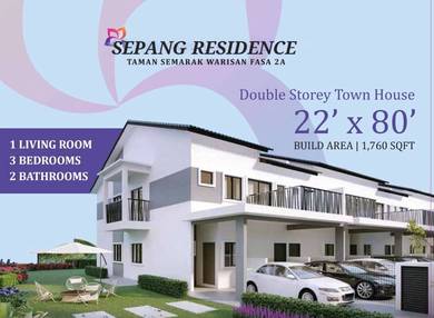 CASH-BACK‼️ 15min To KLIA GATED & GUARDED 22x80 Townhouse Kota Warisan