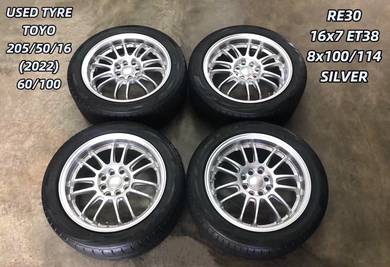 USED RIM RE30 16inch&TYRE MYVI ALZA PERSONA WAJA
