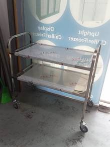 S/S 2 Tier Dining Cart