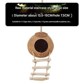 Large (staircase type) natural coconut shell parro