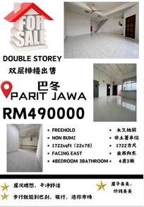 2 Storey house for sale Parit Jawa Muar