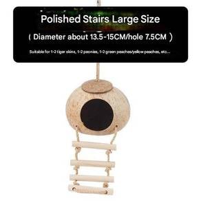 Large (G) staircase type natural coconut shell par