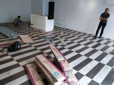 INSTALL FLOOR VINYL 3mm l pasang lantai vinyl 3mm
