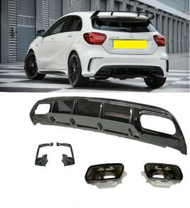 Benz W176 A200 A250 AMG A45 Bodykit Diffuser Black