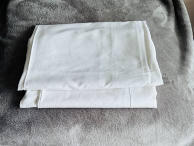 White stripes curtains 2pc cotton mix (Preloved)