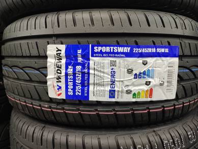 225/45/18 Wideway Sportsway Tyre Tayar