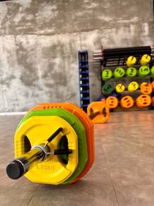 20KG Colourful Pump Barbell Dumbbell Gym Fitness