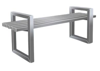 Stainless Steel 304 Square Pipe Bench- 6 Seater