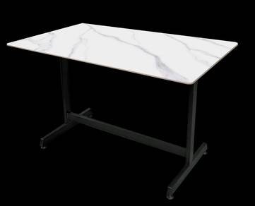Sintered Stone Restaurant Table with H Leg- SM