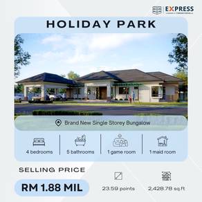Brand New Single Storey Bungalow at Holiday Park, Miri