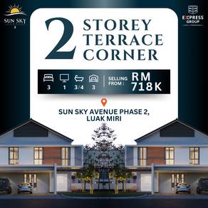 Brand New Double Storey Terrace Corner @ Sun Sky Avenue 2, Luak Miri