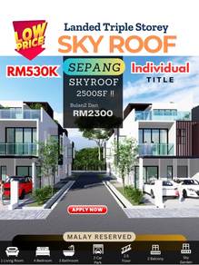 [HOT AREA] 🔥‼️ 3 Storey SKY-ROOF Taman Desa Restu Kota Warisan Sepang