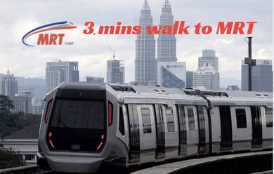 FREEHOLD! CASH BACK 50K! 5 mins drive to Mid Valley, Walk to MRT