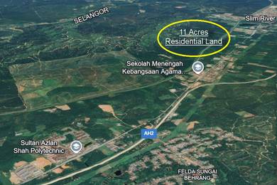 Tanah Mainroad 11 ekar zoning Kediaman Freehold behrang, perak