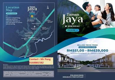 New Semi detached house At Taman Jaya 2 in Keningau, Sabah For Sale
