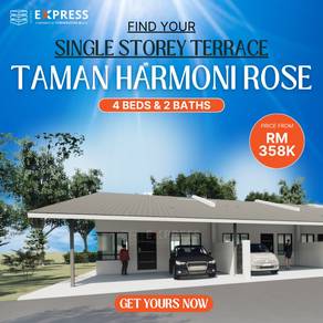 Affordable Single Storey Terrace House at Taman Harmoni Rose, Senadin
