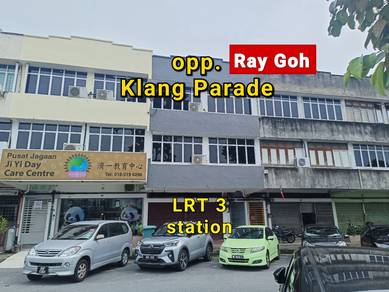 Enbloc 3-storey shop lot opp. Klang Parade LRT 3, UOB Bank for Rent