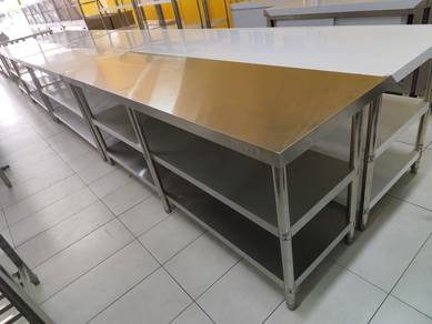 Stainless Steel 3 Tier Work Table/Rack/Meja
