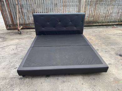 Leather Divan Katil King Bed Frame