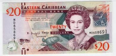 Eastern Caribbean 20 Dollars 2012 - Pick P53a