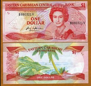 East Caribbean 1 Dollar 1985 - 88 Pick P17v
