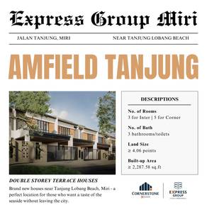 Brand New Double Storey Terrace House at Tanjung Lobang, Miri