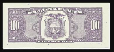 Ecuador 100 Sucres 1992 - Pick P123Ab unc