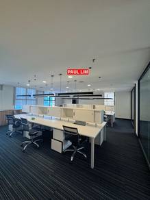 OFFICE RENT FULLY RENOVATED WITh FURNITURE MOVE IN CONDITION 4652 SQFT