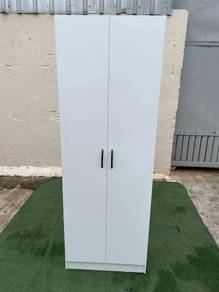 WD01-2W NEW * Almari Baju 2 Door Wardrobe White