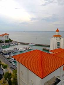 Mid floor, nicely furnished & with nice Straits Quay & Marina view!