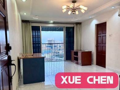 {MOVE IN CONDITION} KOTA EMAS 800sf FULL FURNISH 2cp BALCONY JELUTONG