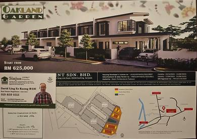 Oakland Garden under contruction double storey terraced house.