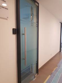 GLASS DOOR PINTU KACA l kalis pecah 12mm clear l