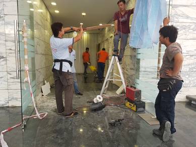 GLASS WALL l dinding jenis kaca 12mm l