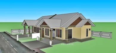 Rumah Semi-D 4 Bilik Tepi Sekolah Buloh Poh Ketereh