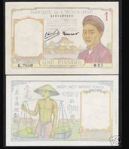 French Indochina 1 Piastre (1946) - Pick P54c