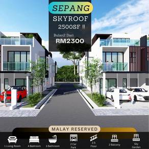HOT AREA 🔥‼️ 3 Storey SKY ROOF Taman Desa Restu Kota Warisan Sepang