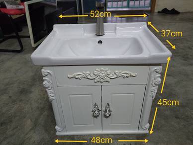Ceramic basin + cabinet