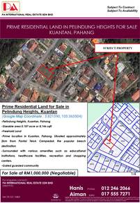 Residential Land for Sale @ Pelindung, Kuantan