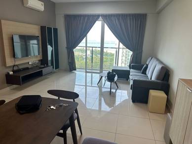Fully Furnished & Renovated, Pool View & Seaview Near Queensbay Mall