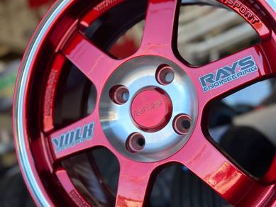 NEW Rays TE37 Special Candy Red Polish 15Inch